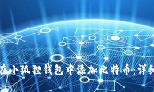 如何在小狐狸钱包中添加比特币：详细指南